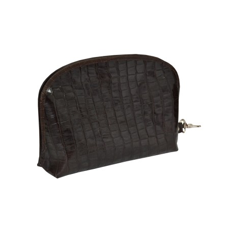 Brown Alligator Leather Multifunction Bag