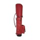 Red Leather Golf Bag Cart
