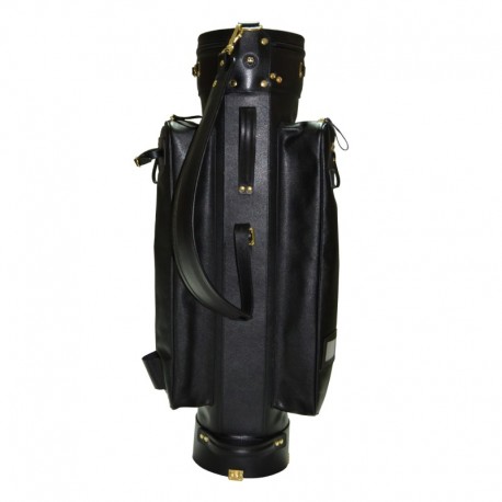 Black Leather Golf Bag Cart