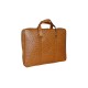 Tan Ostrich Leather Messenger Bag