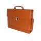 Orange Leather Briefcase