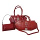 Red Leather Luxury Handbags Woman