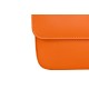 Orange Leather Clutch Bag