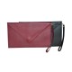 Dark Brown Leather Clutch Handbag
