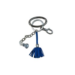 Blue Leather Key Strap