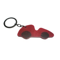 Red Leather Car Key