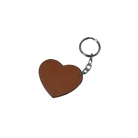 Tan Luxury Leather Heart Key