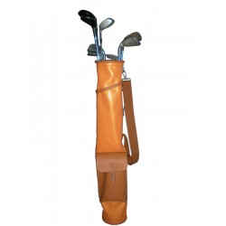 Orange Sunday Leather Golf Bag