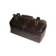 Brown Alligator Leather Travel Bag