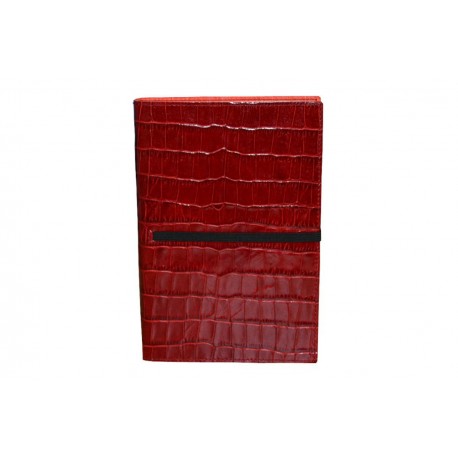 Red Alligator Leather Notebook