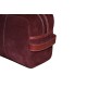 Burgundy Leather Wash Bag