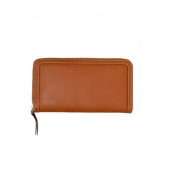 Tan Leather Wallet Purse