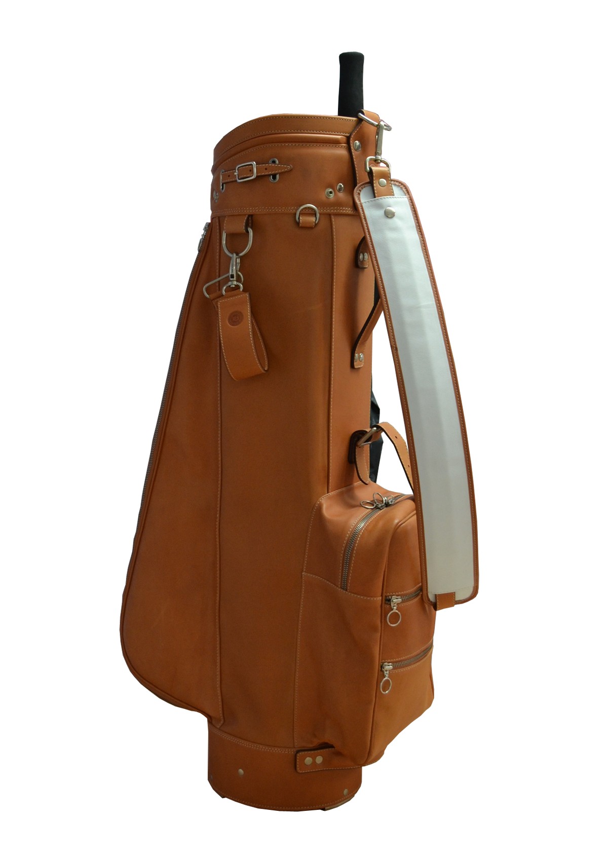 Tan Luxury Leather Golf Bag - Real Leather Studio