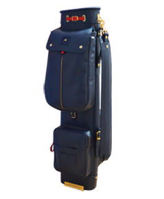 Elegant Navy Blue Travel Leather Golf Bag made in high quality leather