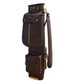 Elegant Dark Brown Travel Leather Golf Bag made in high quality leather