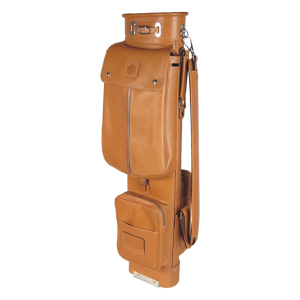 Tan Travel Leather golf bag is made in high quality leather.