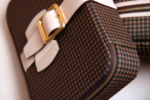 houndstooth leather canvas accessories manufacturer in europe