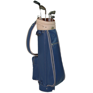 Elegant Blue leather golf bag made in high quality leather. 