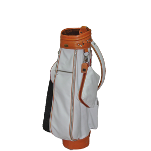 Elegant White leather golf bag made in high quality leather.