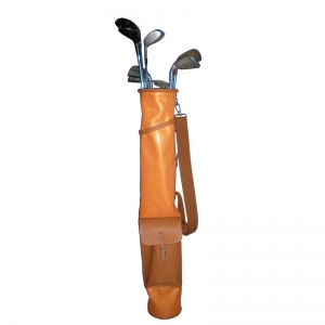 Sunday Orange Leather Golf Bag
