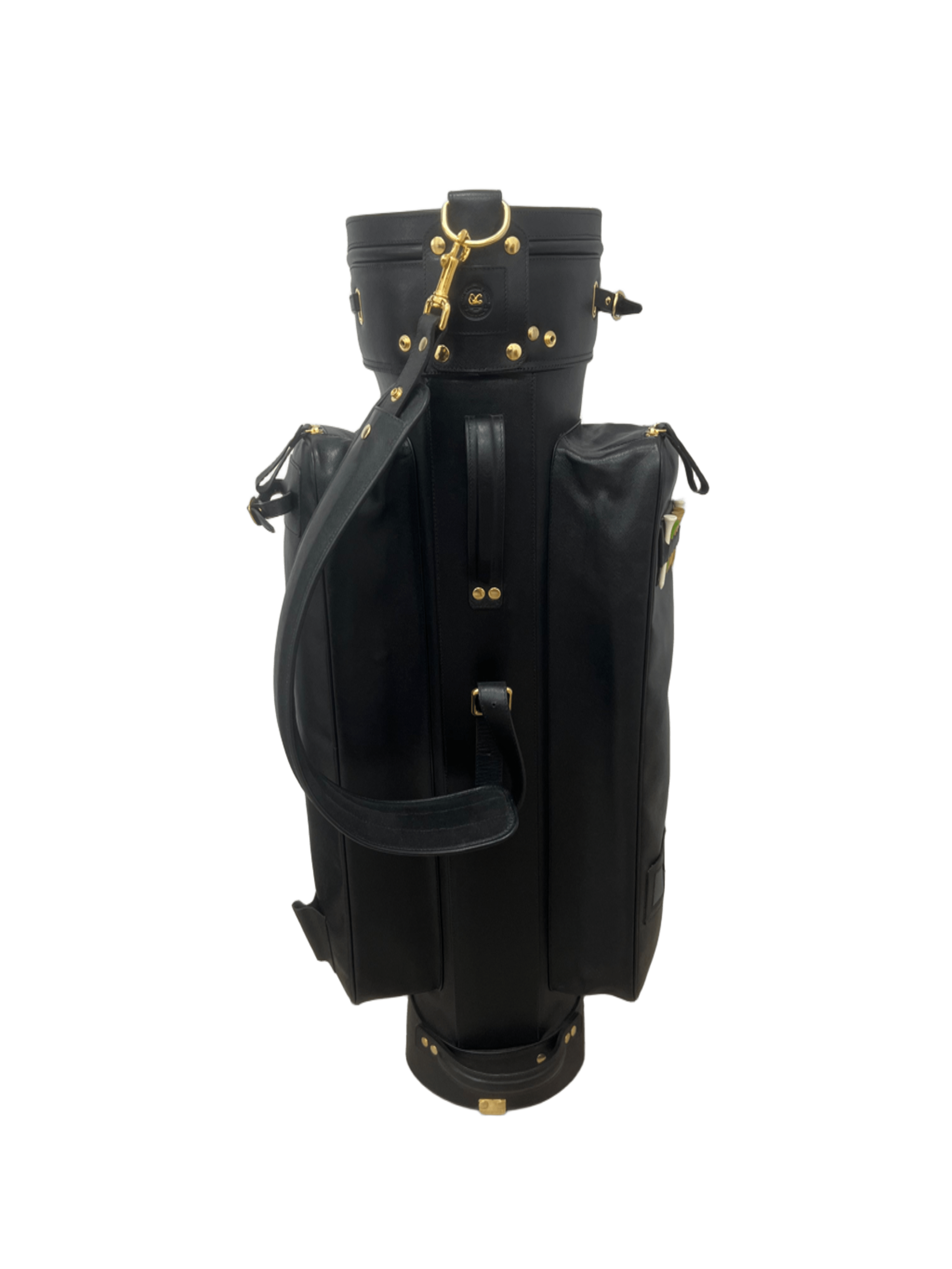 Bolsa de Golf en piel Negra asa