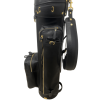 Bolsa de Golf en piel Negra vista lateral