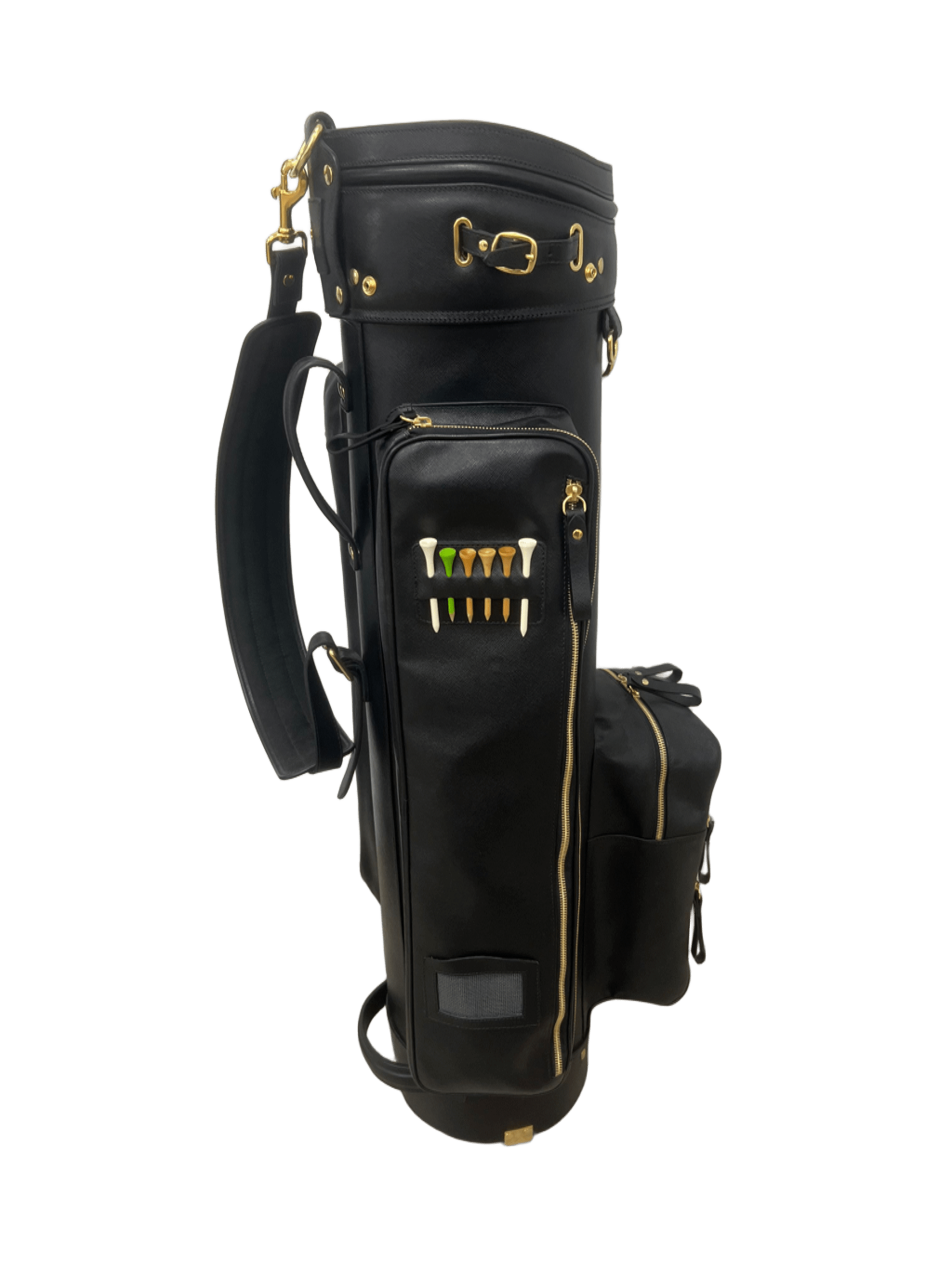 Bolsa de Golf en piel Negra vista trasera