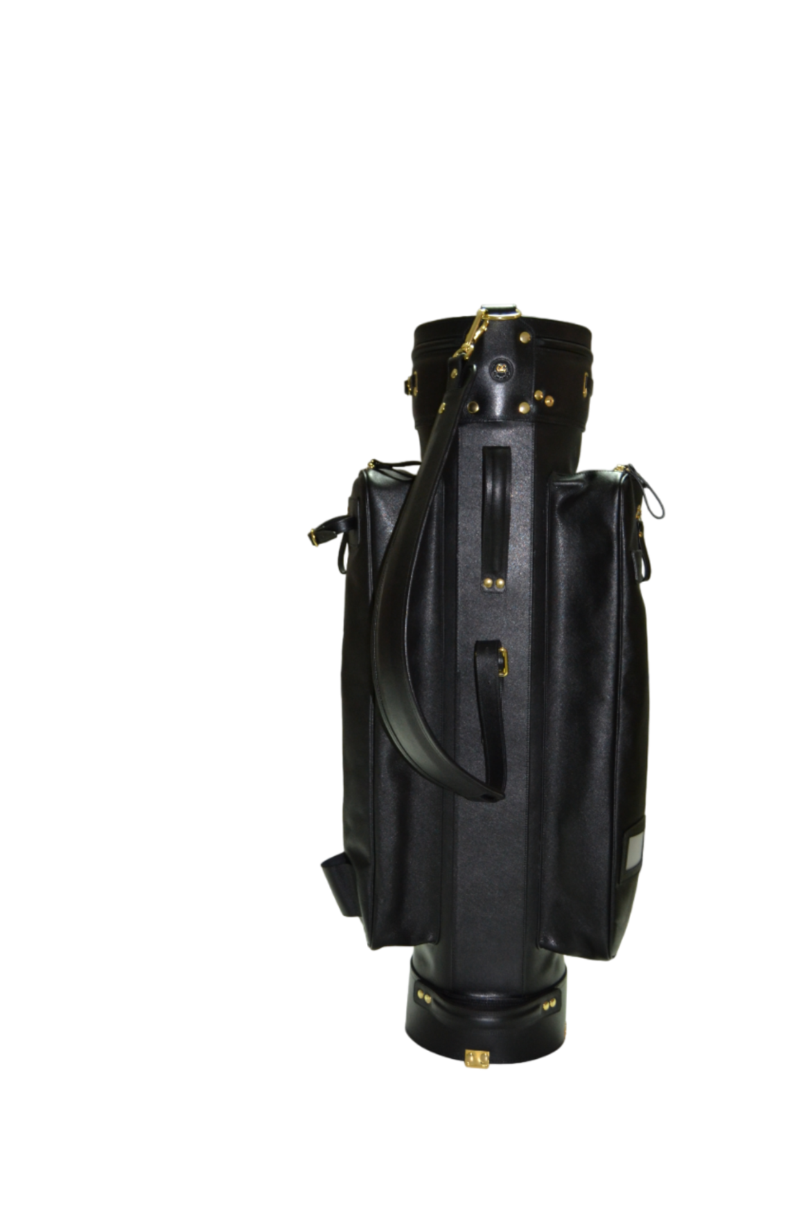 BLACK LEATHER GOLF BAG Real Leather Studio