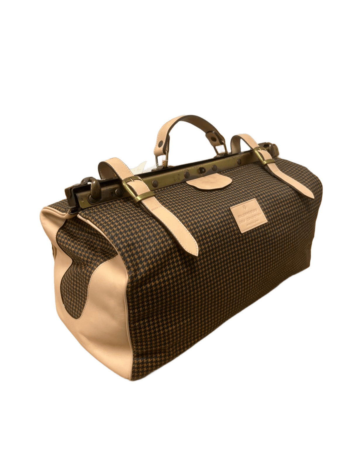 Bolso de viaje lona piel girada