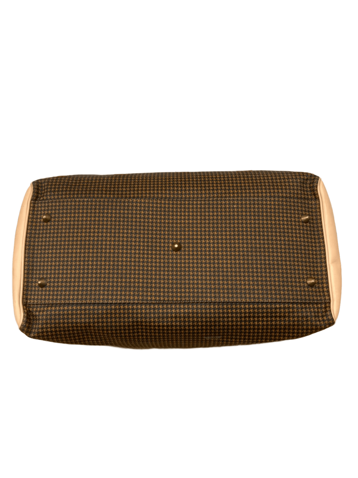 Bolso de viaje lona piel vista inferior