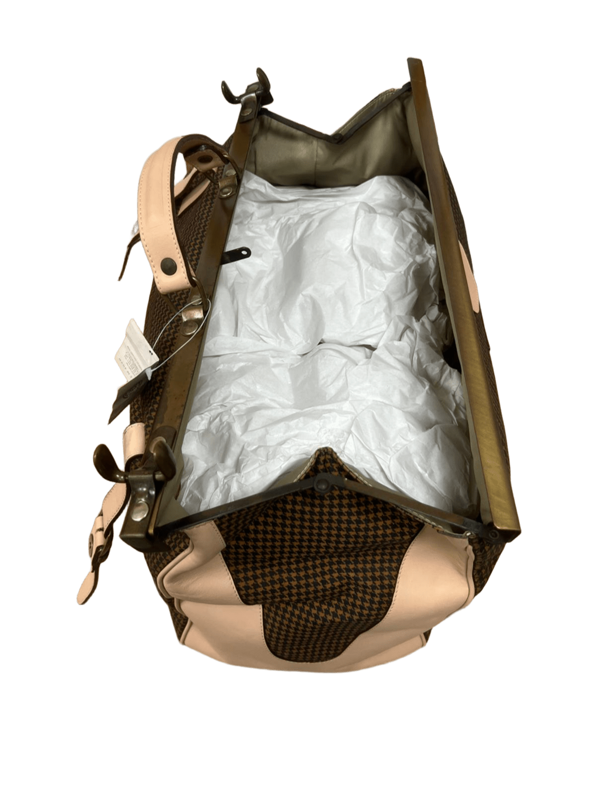 Bolso de viaje lona piel vista interior