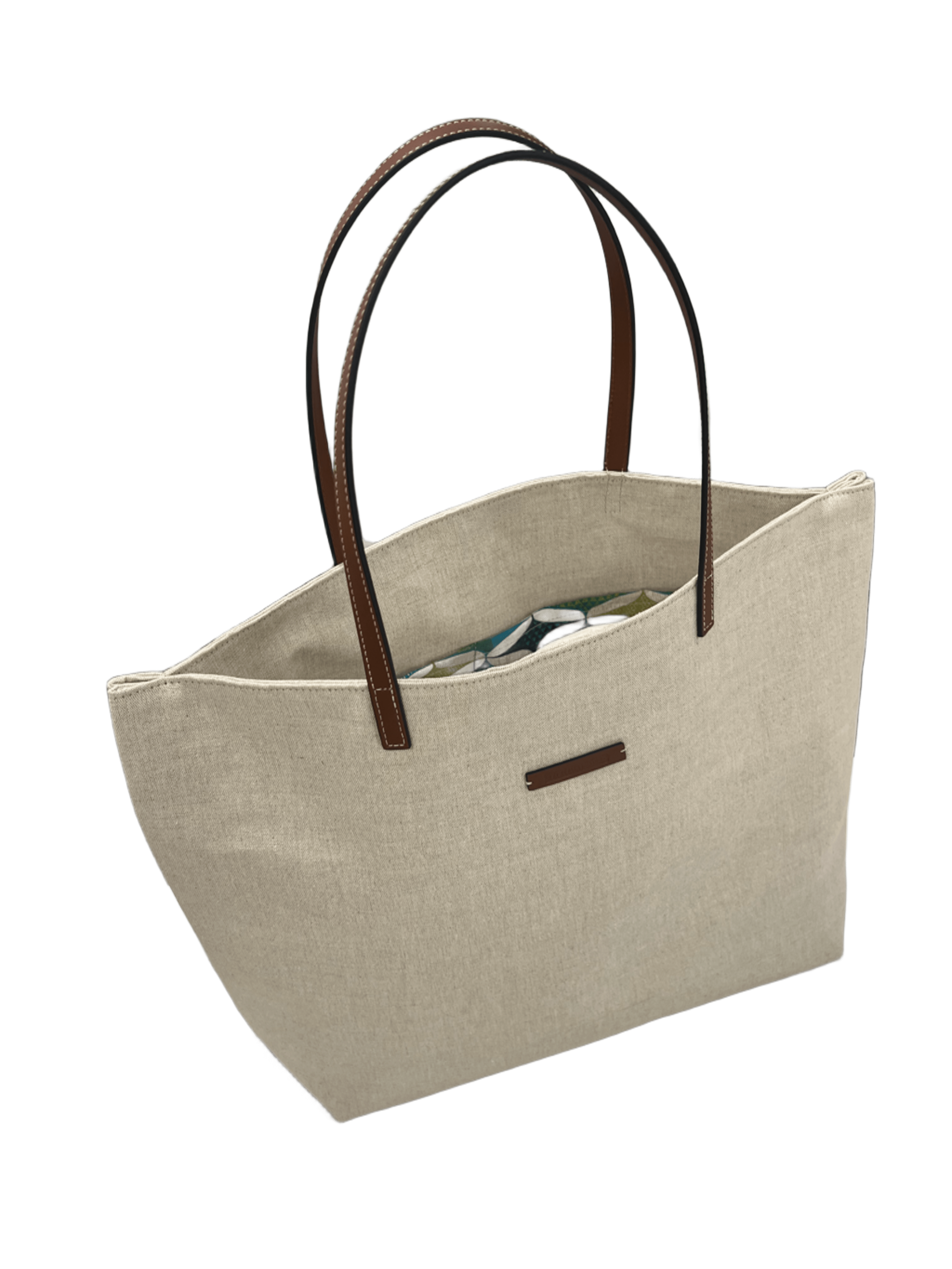 Bolso unisex lino piel vista girada