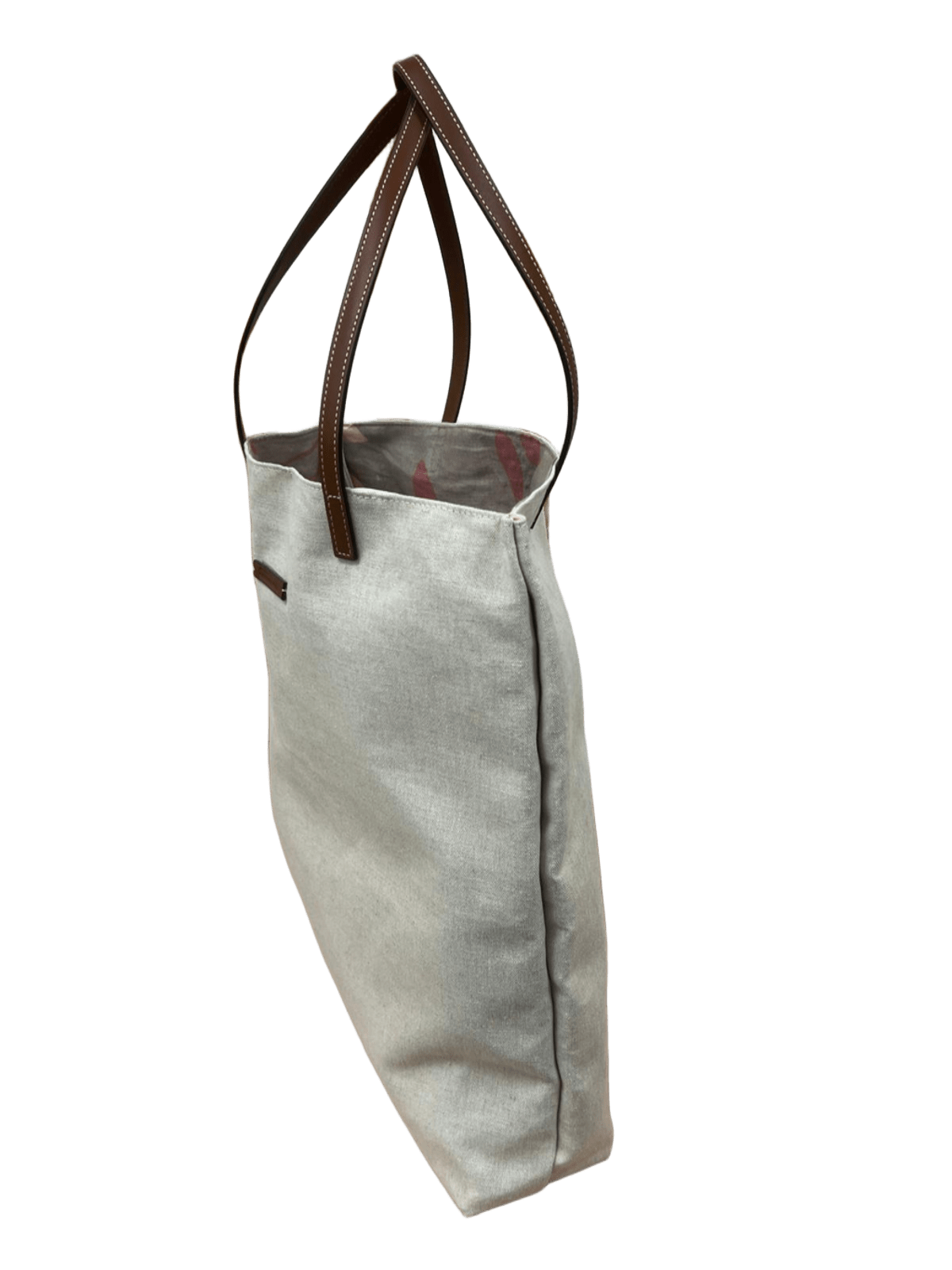 Bolso unisex lino piel vista lateral azas