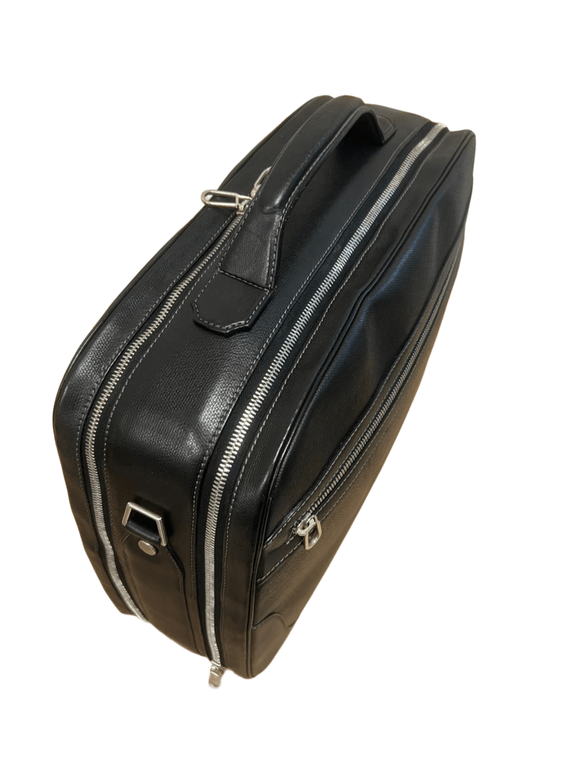 Maletín de ejecutivo piel negro girada