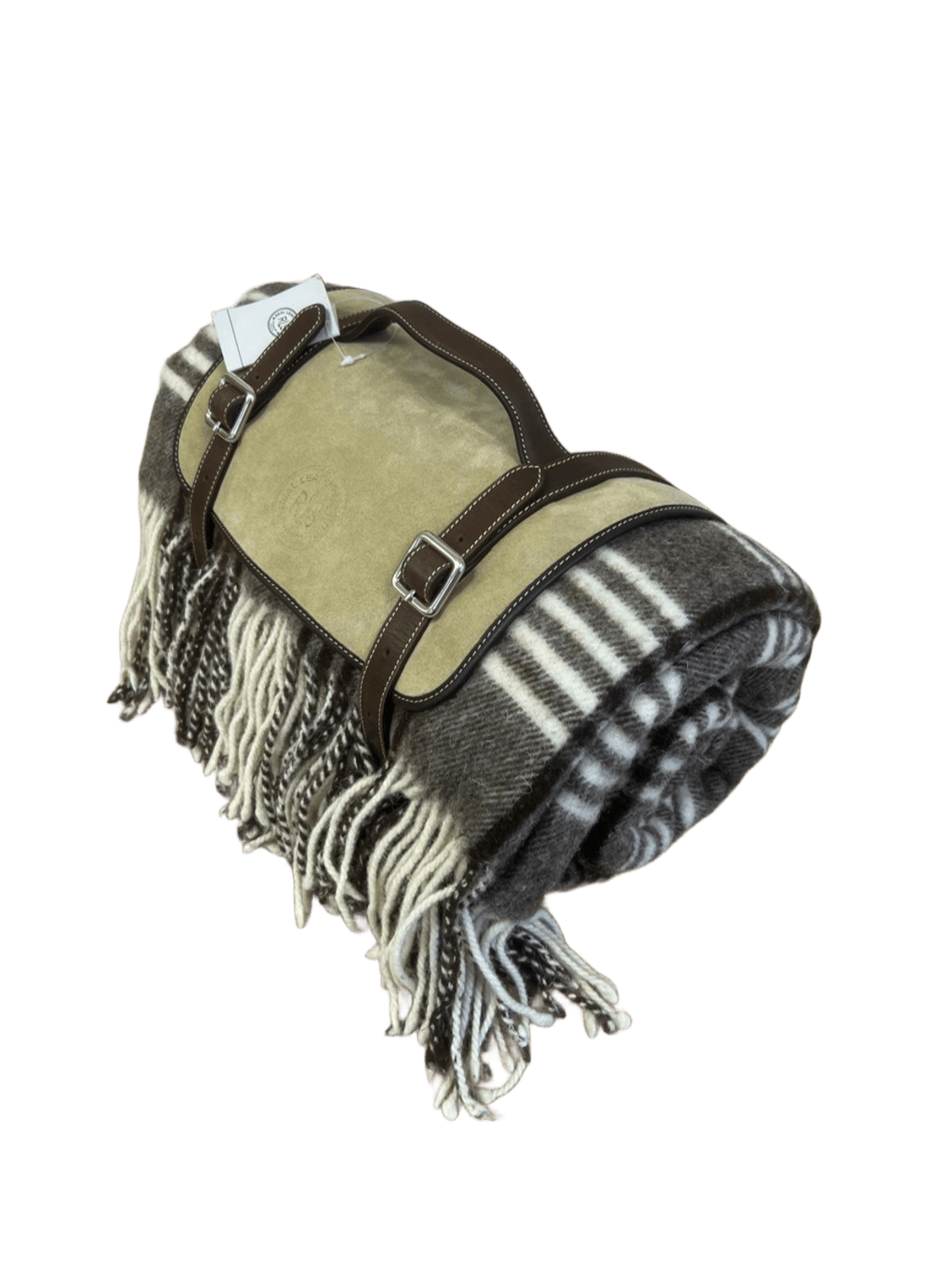 Portamantas de piel vista lateral derecha