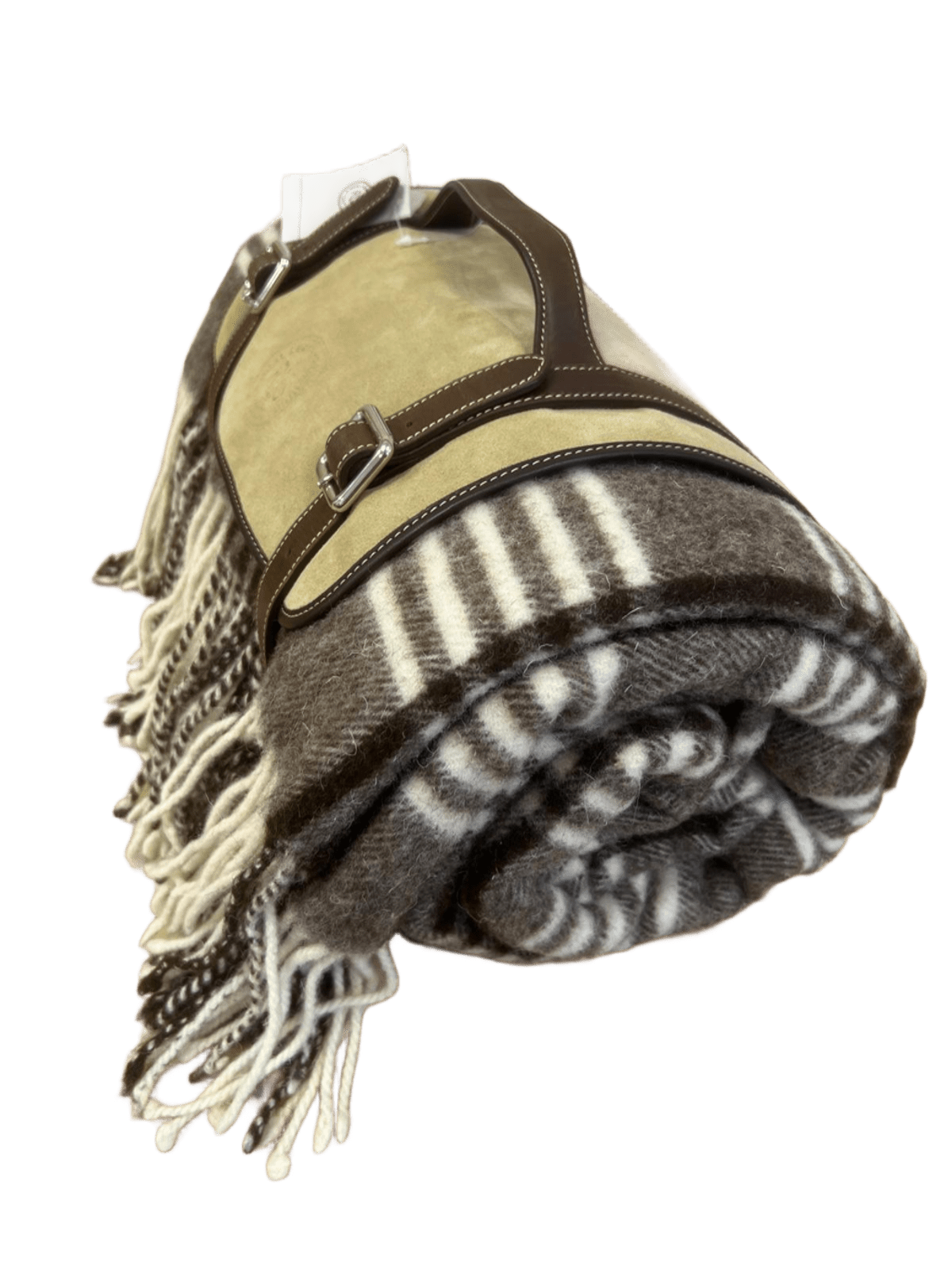 Portamantas de piel vista lateral