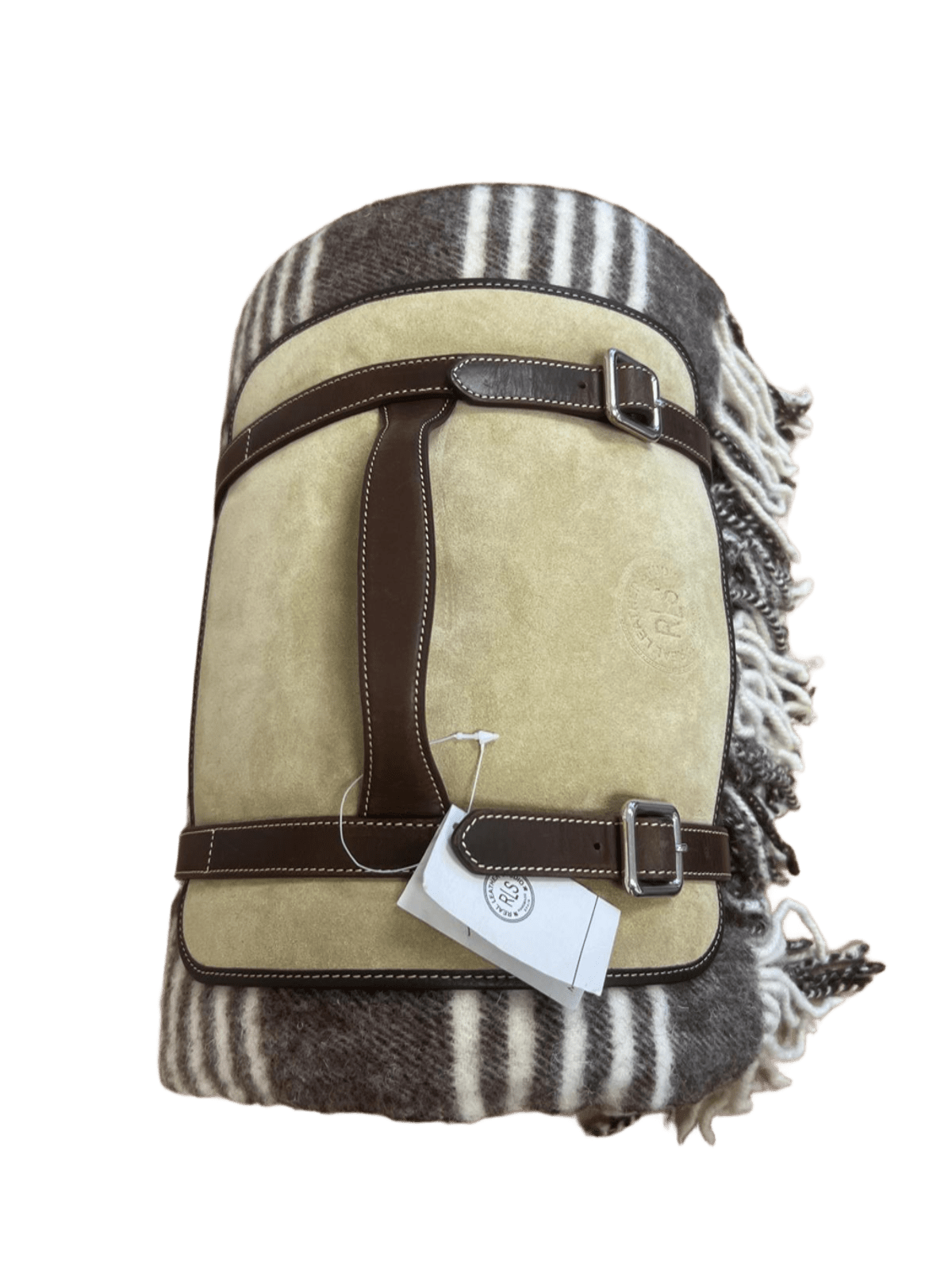 Portamantas de piel vista superior