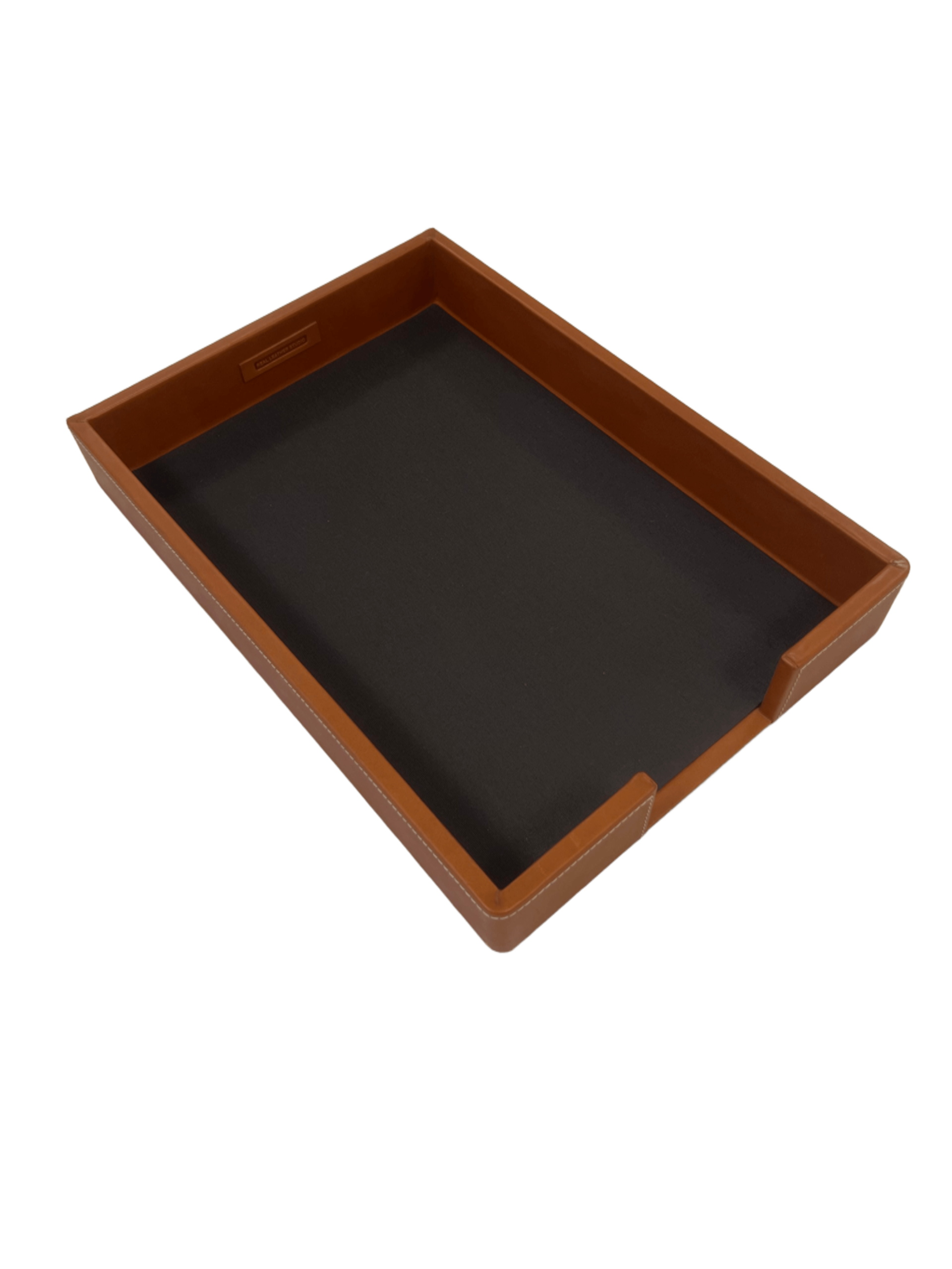 Bandeja portafolios de piel girada