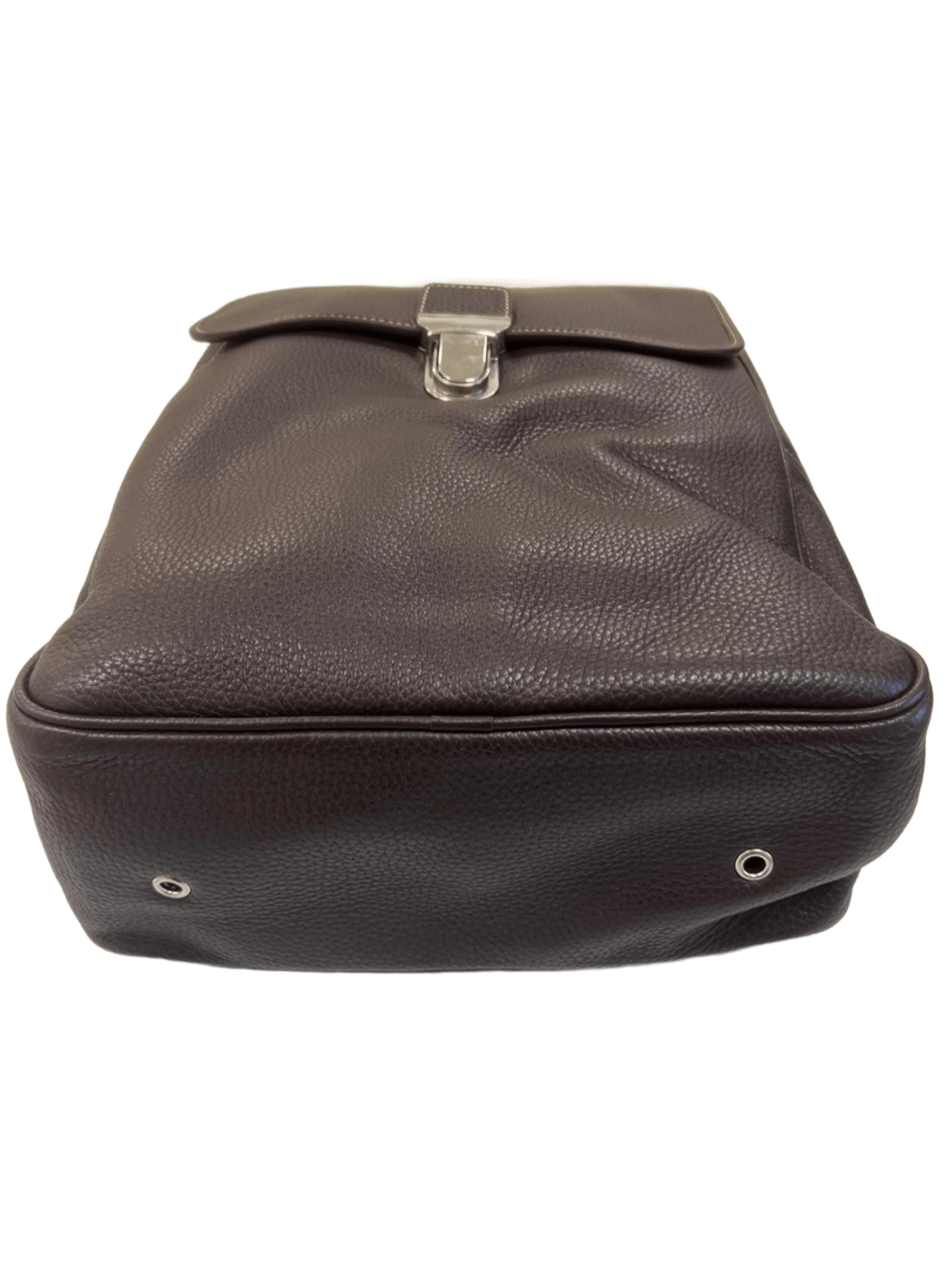 Bolsa multifuncion piel marrón tumbada