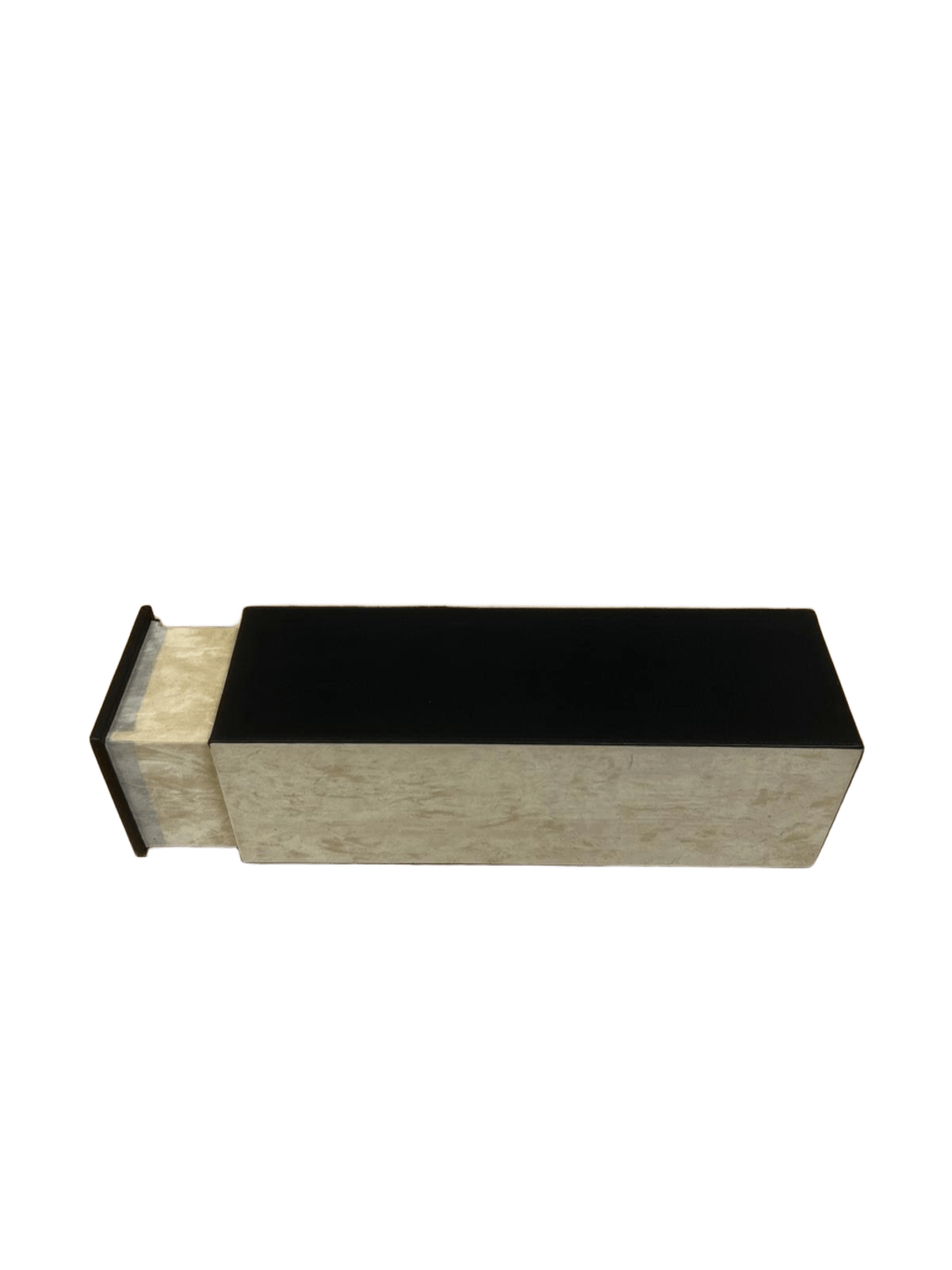 Portabotellas de cuero negro cerrado