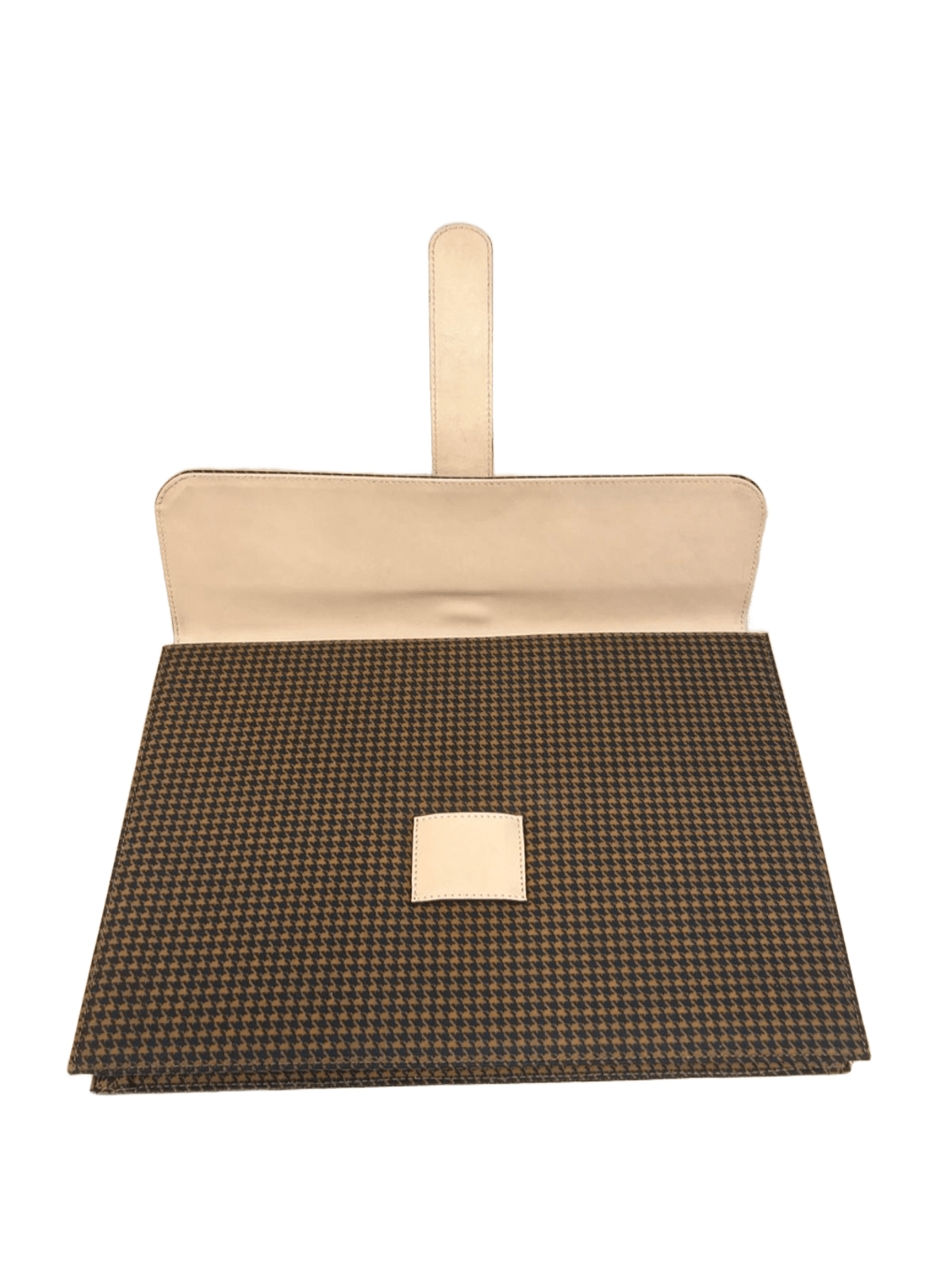 Portadocumentos lona piel vista abierta