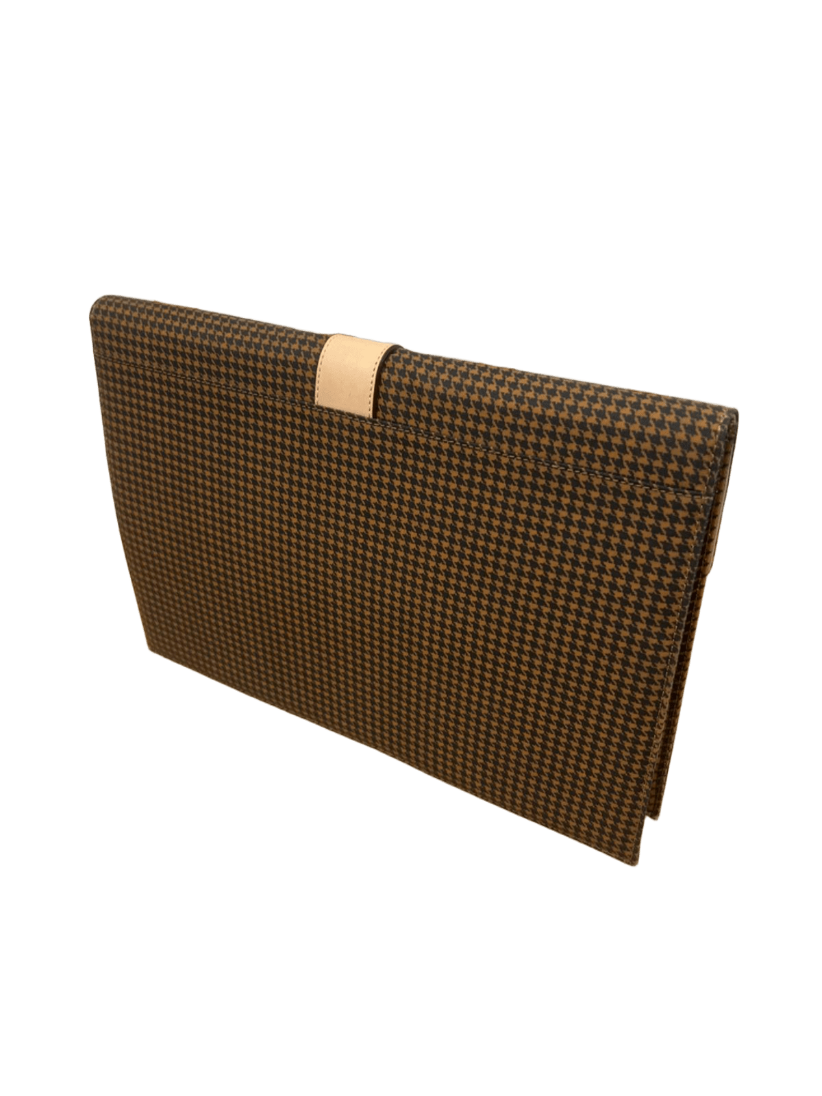 Portadocumentos lona piel vista trasera girada