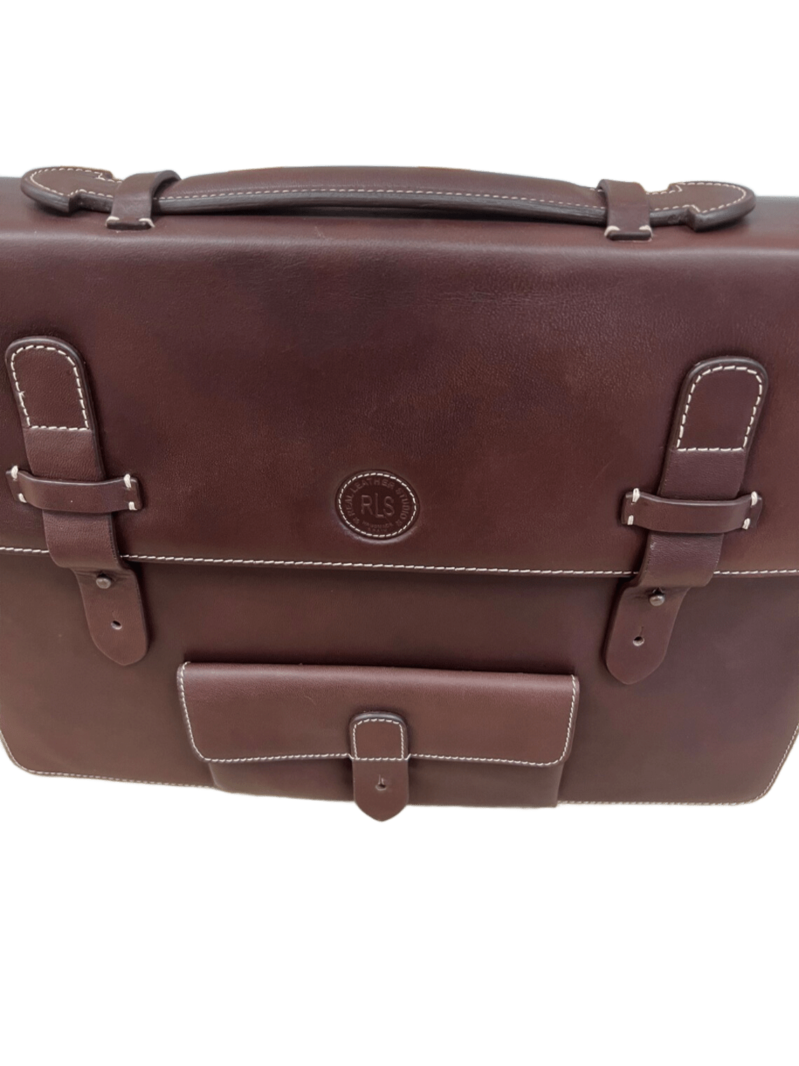 Messenger portadocumentos de piel marrón zoom