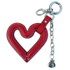 Charm Corazón piel Rojo