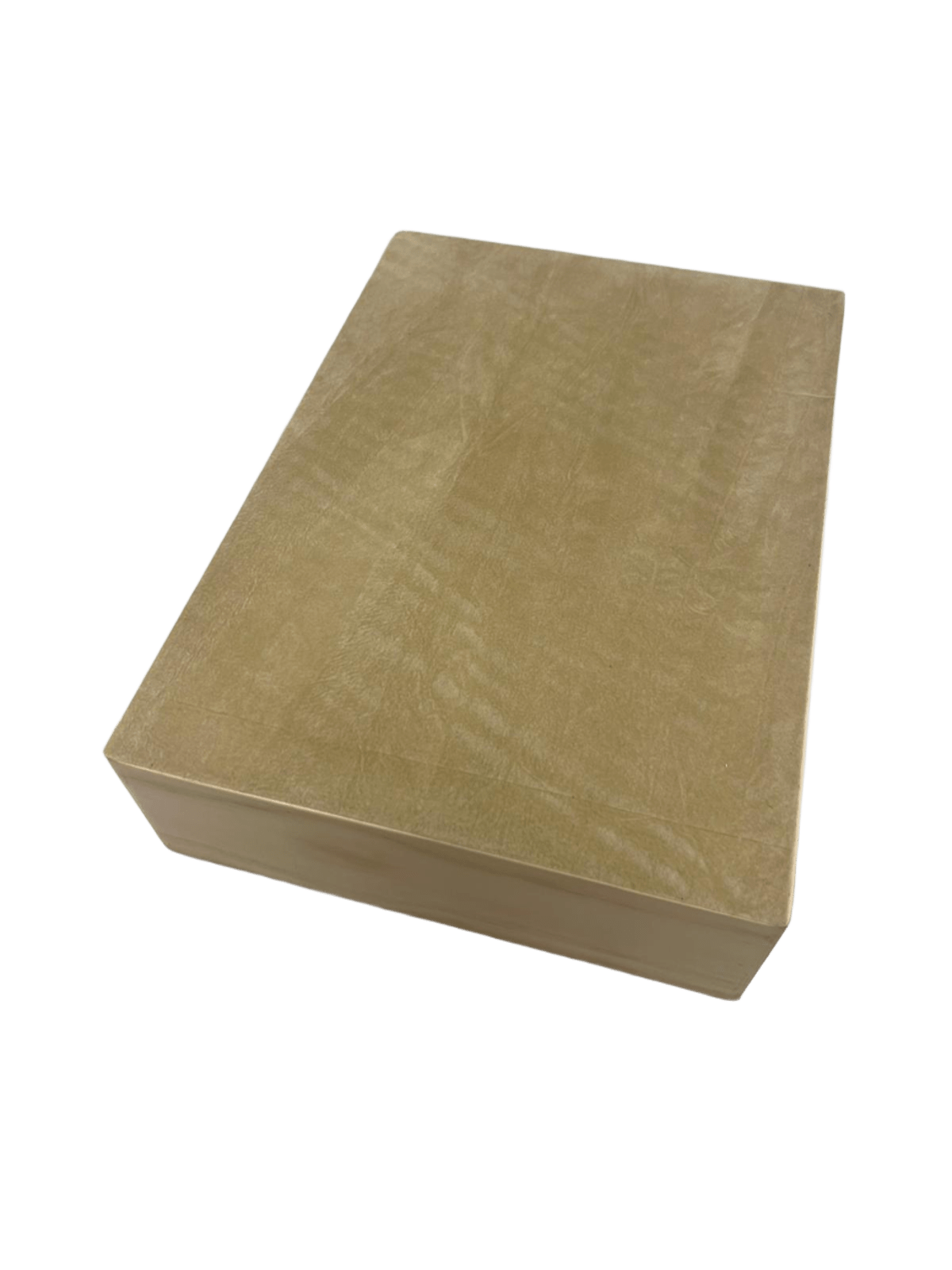 Bandeja para almacenamiento de madera y piel vista inferior