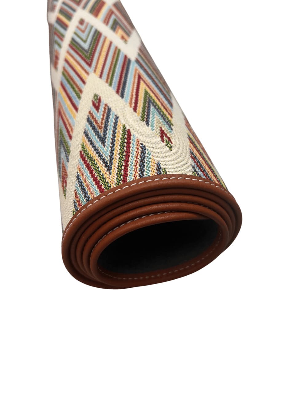 partially rolled up showing the flexibility of the canvas fabric and ease of storage.