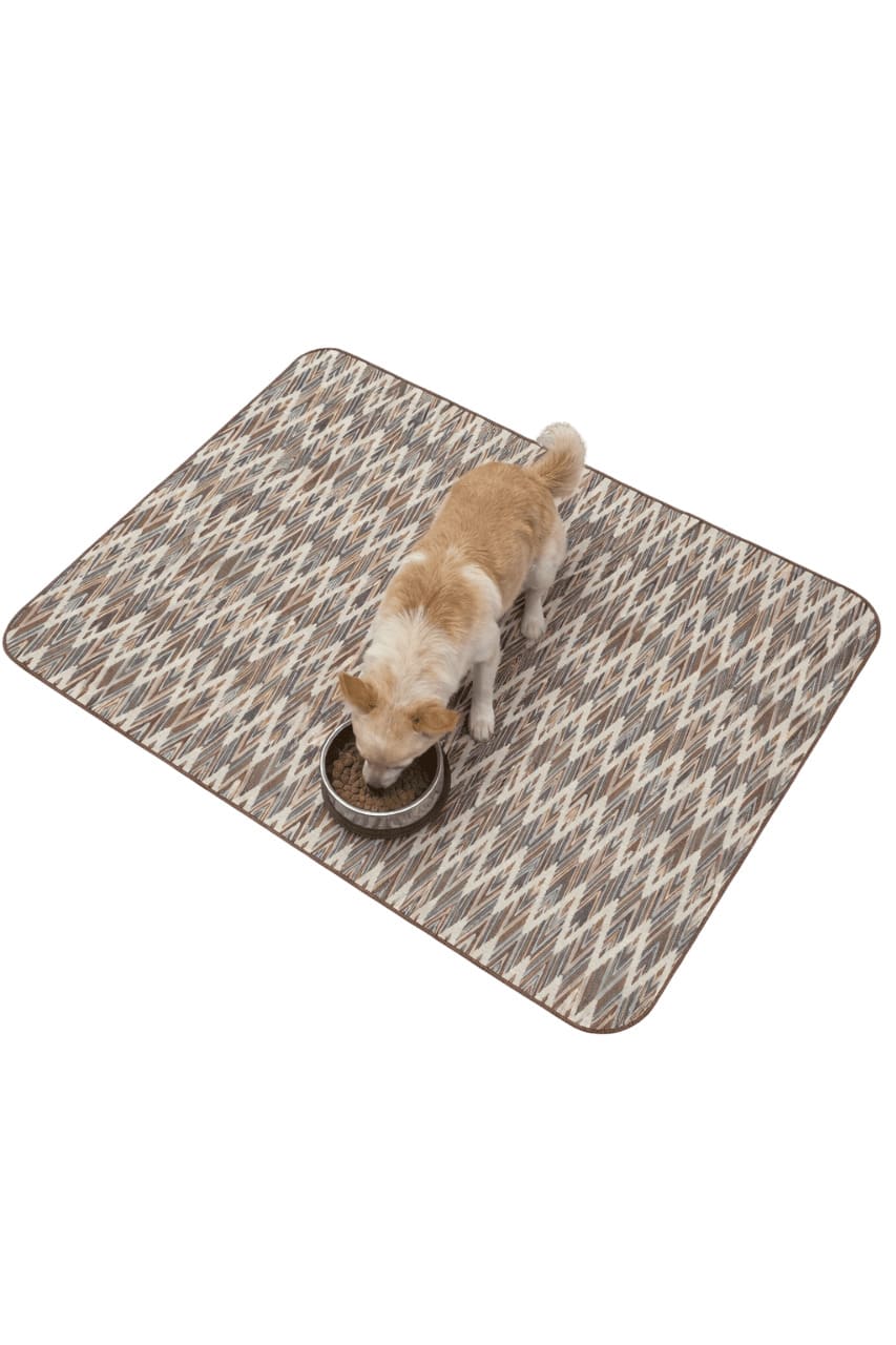 ETHNIC CANVAS PET FOOD MAT