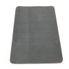 Rear view of the pet food mat featuring a soft grey surface to protect delicate floors.